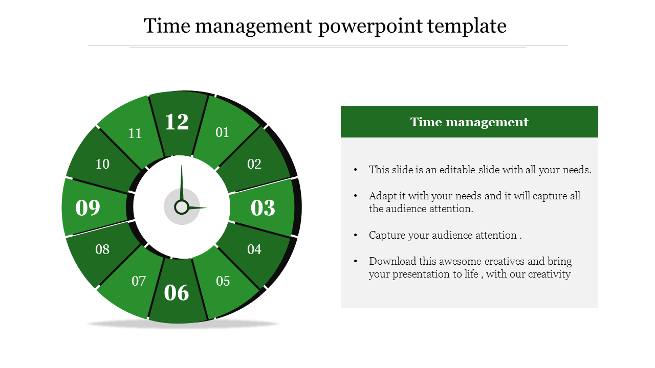management powerpoint template-green